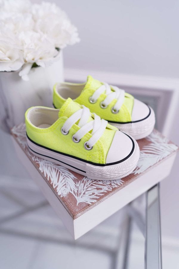 Kesi Children's brocade sneakers lime misty