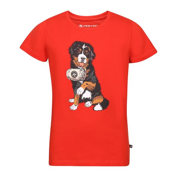 ALPINE PRO Children's cotton T-shirt ALPINE PRO SMALLO flame scarlet variant pa