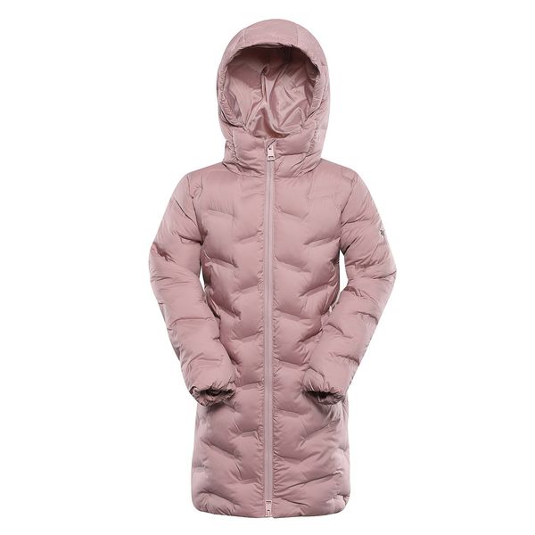 ALPINE PRO Children's hi-therm coat with impregnation ALPINE PRO AWEDO pale mauve