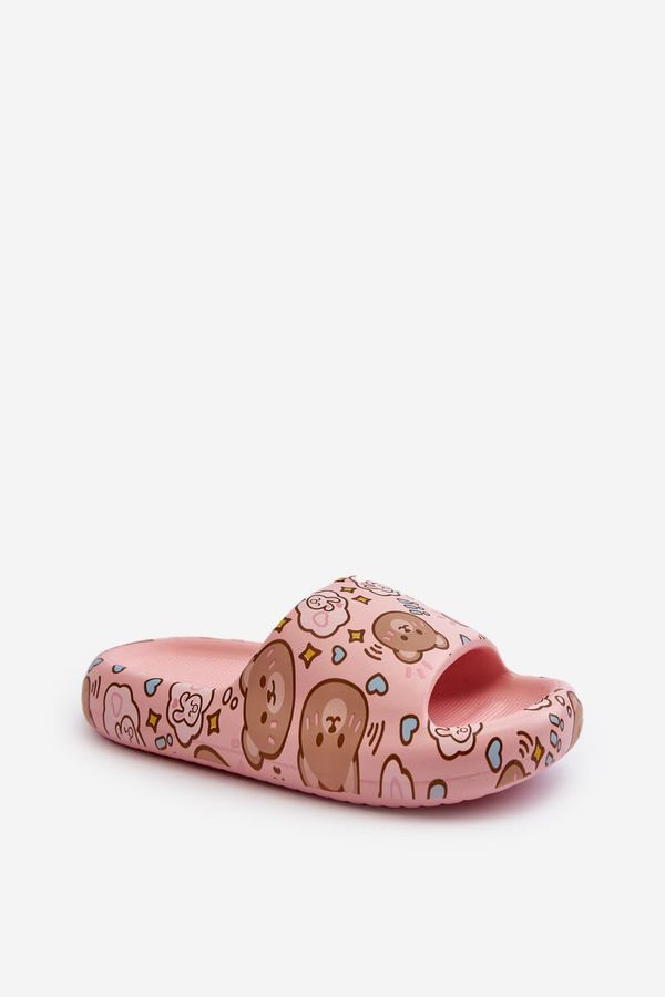Kesi Children's lightweight slippers with pink teddy bears by Evitrapa