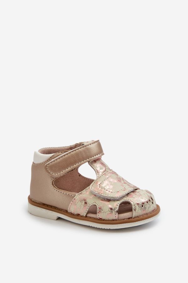 Kesi Children's patterned velcro sandals gold Maellita