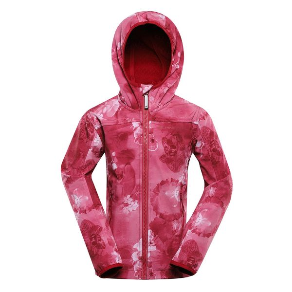 ALPINE PRO Children's softshell jacket ALPINE PRO HOORO chilli variant pb