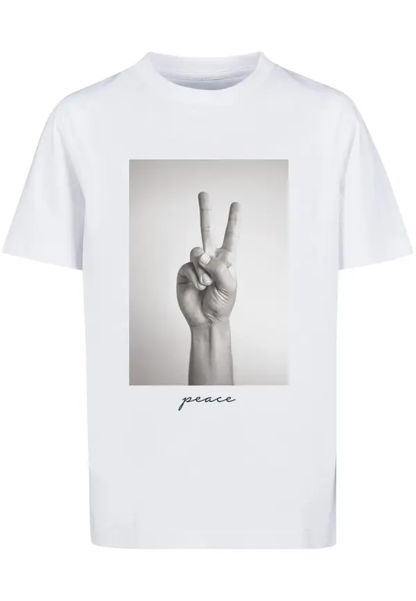 Mister Tee Children's T-shirt with peace sign white