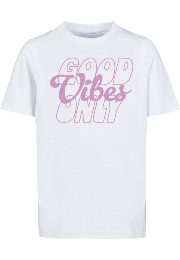 Mister Tee Children's T-shirt with the inscription "Good Vibes Only" white