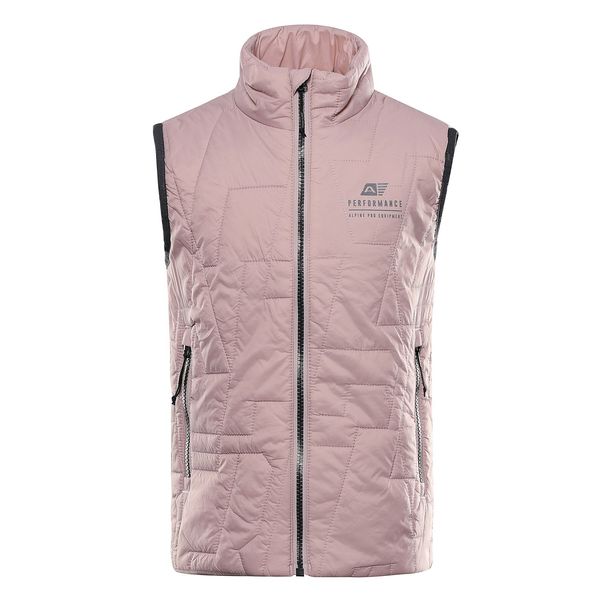 ALPINE PRO Children's ultralight vest with ALPINE PRO BERFO pale mauve impregnation