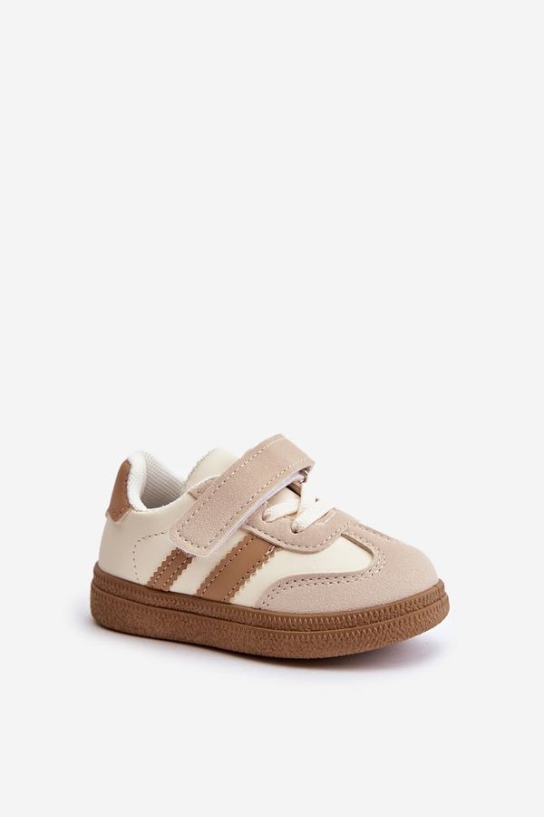 Kesi Children's Velcro sneakers beige Tromella