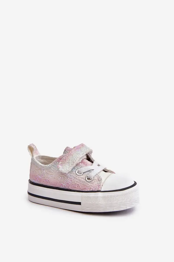 Boto Children's Velcro sneakers with sequins Multicolor Caloma