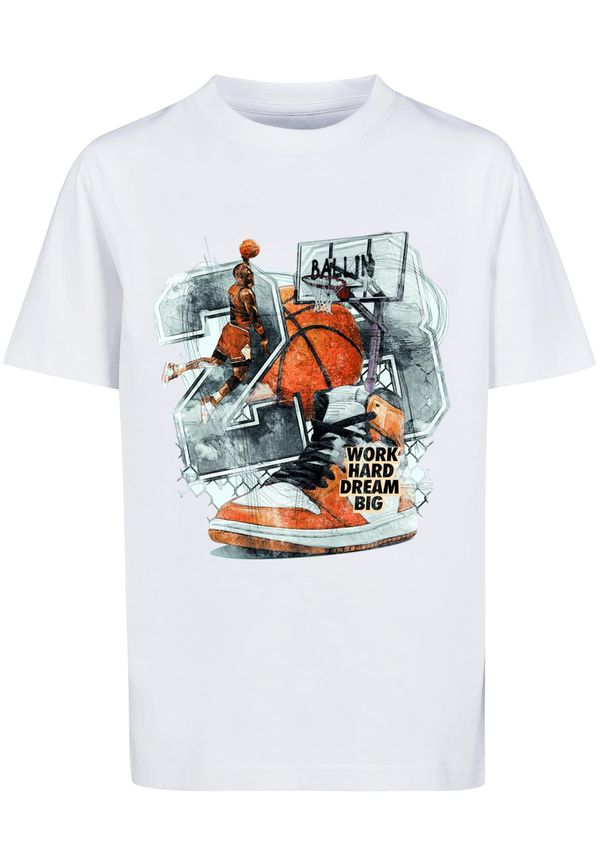 Mister Tee Children's Vintage Ballin T-shirt white