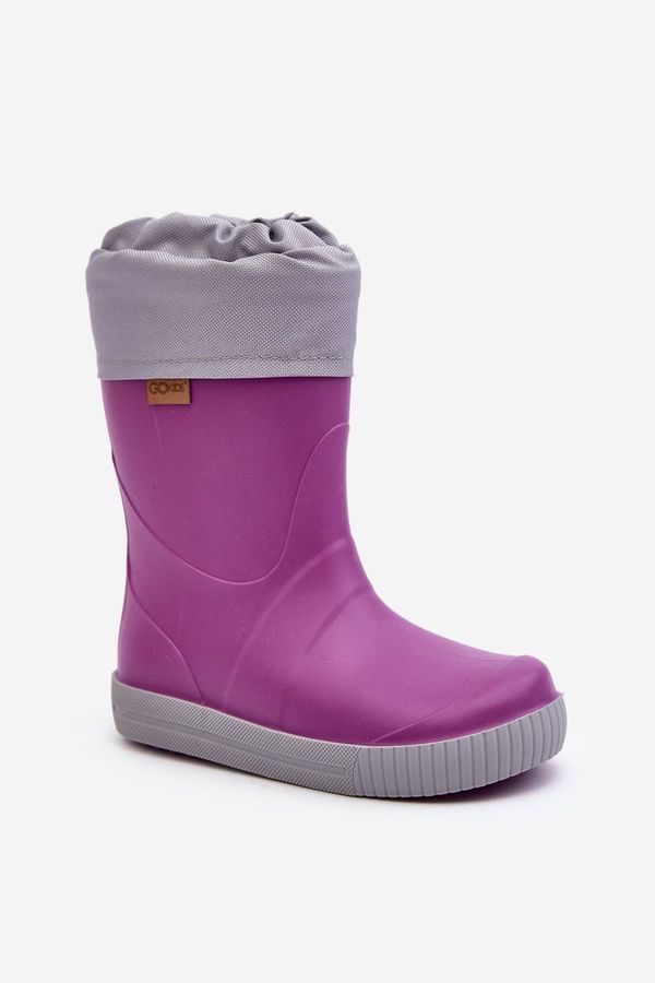 Kesi Children's Wellington Boots with Warmer Snow Wave Gokids Purple