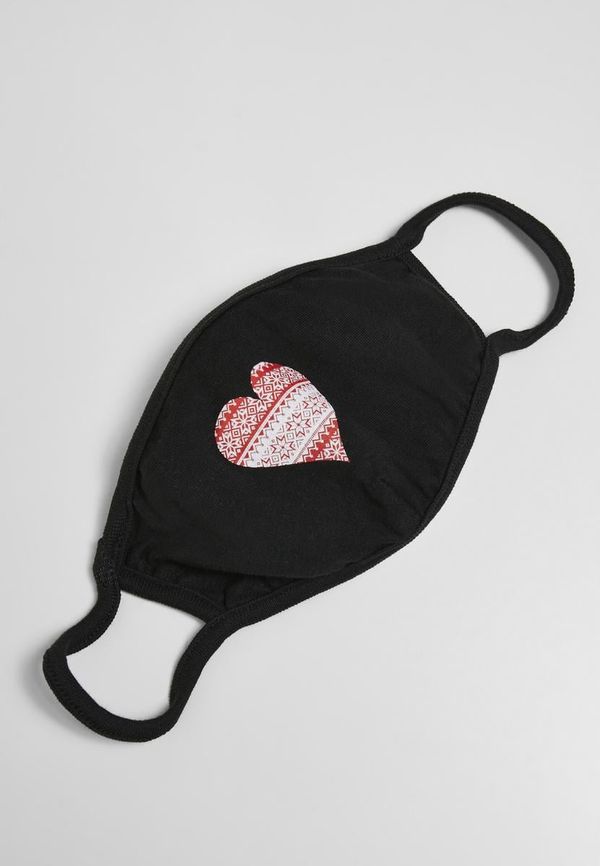 Urban Classics Accessoires Christmas Heart Face Mask Black