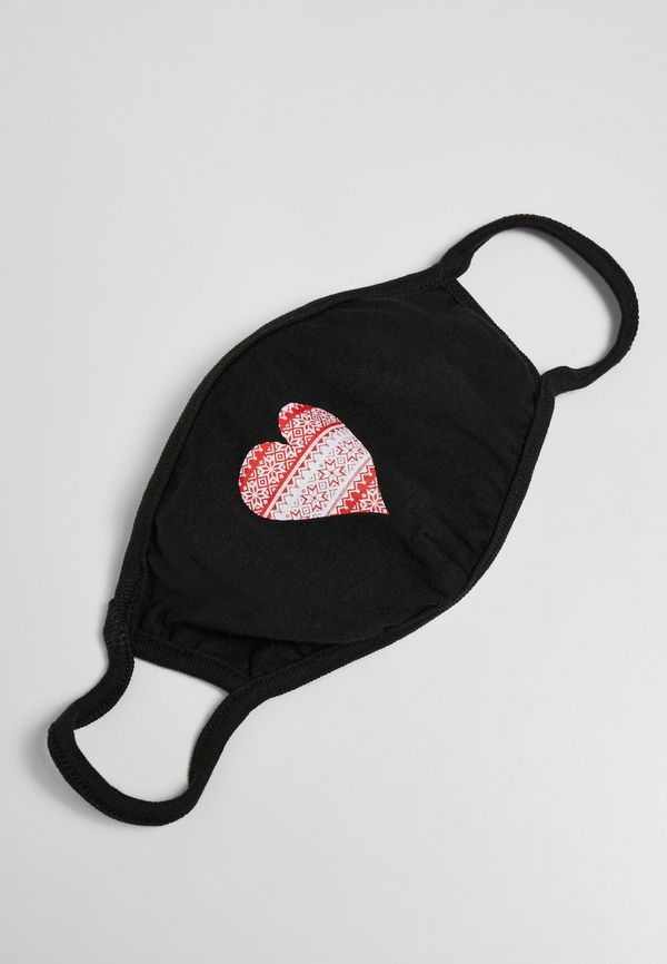 Urban Classics Christmas Heart Face Mask Black