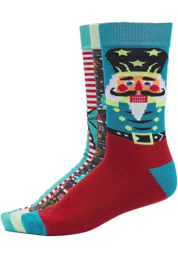 Urban Classics Christmas Socks Christmas nutcracker - 3-Pack multicolor