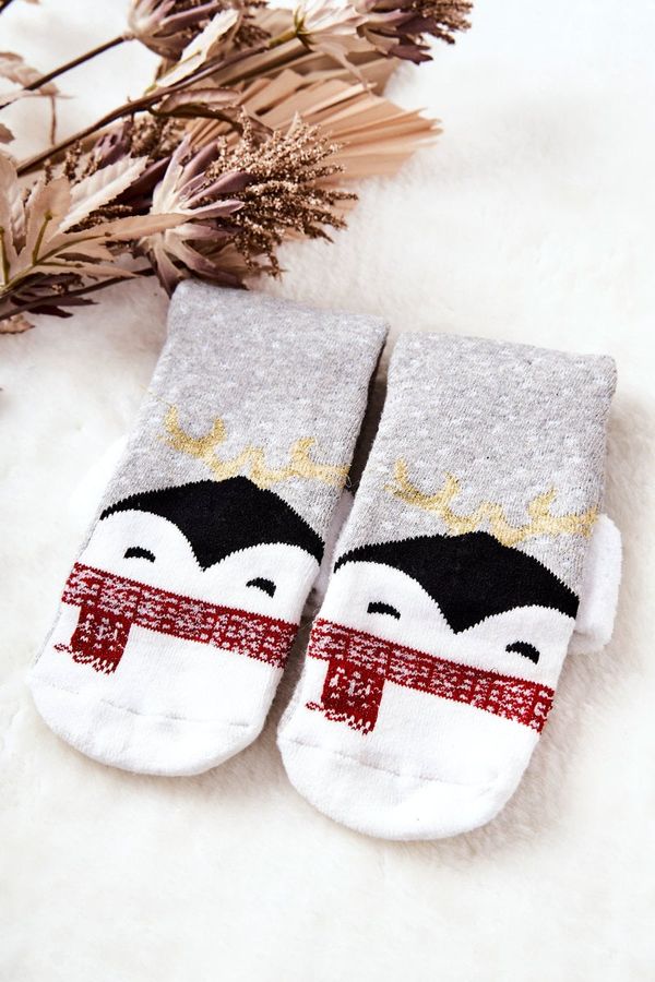 Kesi Christmas Socks Penguin Grey
