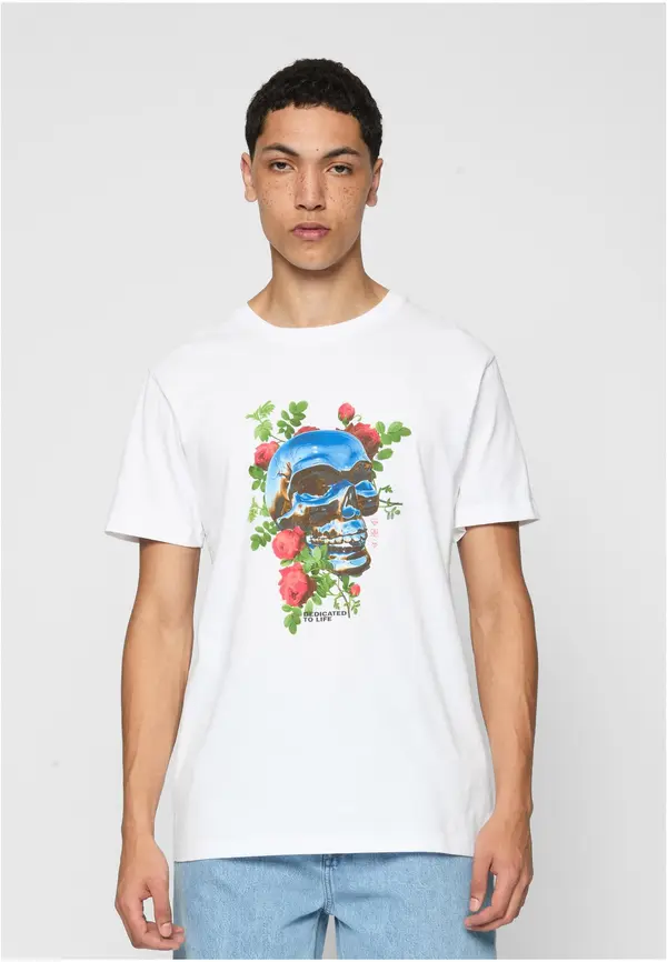 Mister Tee Chrome T-shirt Skull white