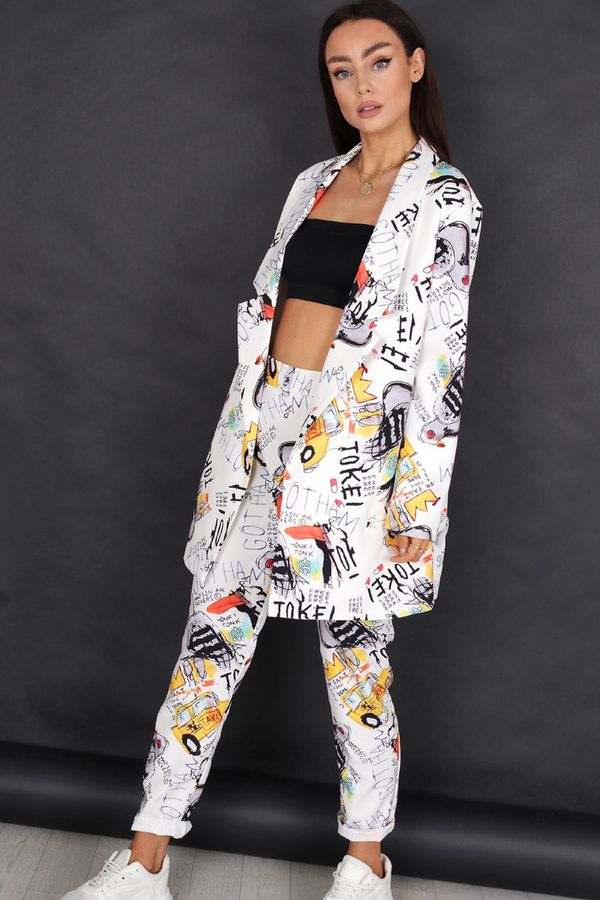 Ptakmoda Cigarette trousers with pattern