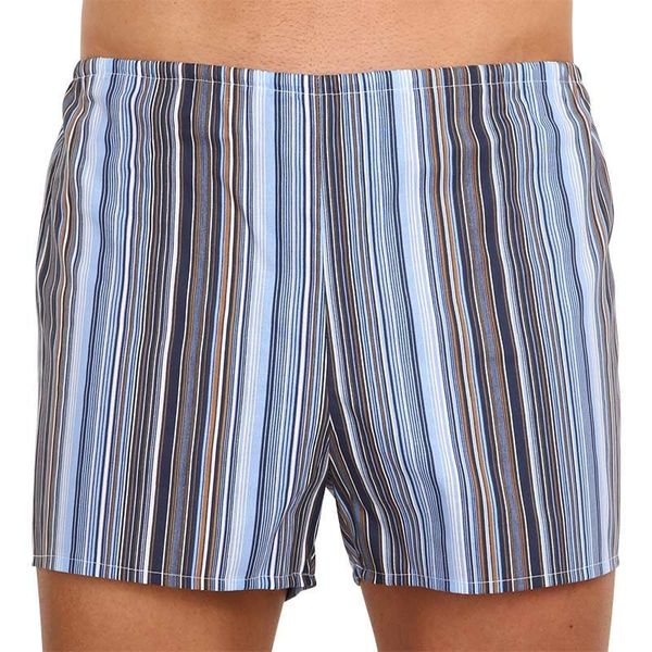 Foltýn Classic men's boxer shorts Foltýn blue with oversized stripes