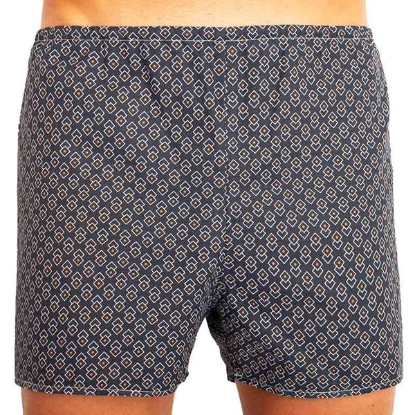 Foltýn Classic men's shorts Foltýn dark blue diamonds oversize