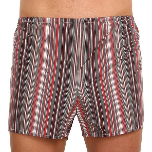 Foltýn Classic men's shorts Foltýn red with stripes oversize