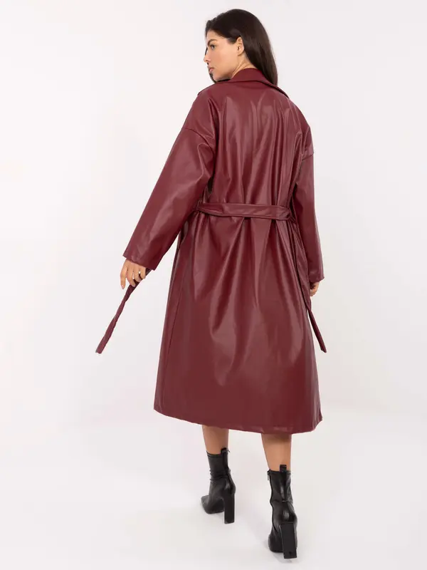 RUE PARIS Coat-IT-EN-A8393.81-burgundy