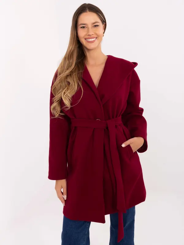 RUE PARIS Coat-IT-EN-A9587.00-burgundy