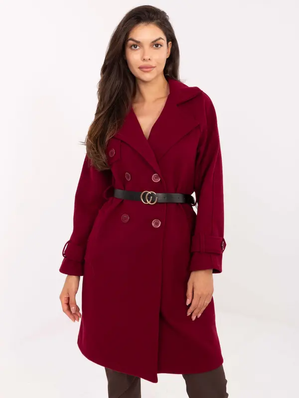 RUE PARIS Coat-IT-EN-FL5712.84-burgundy