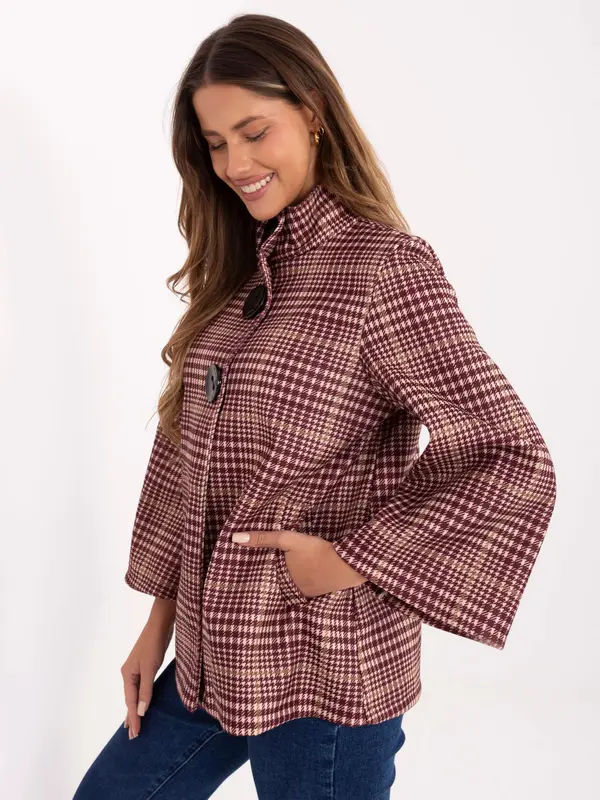 Italy Moda Coat-IT-PL-31820.25-burgundy