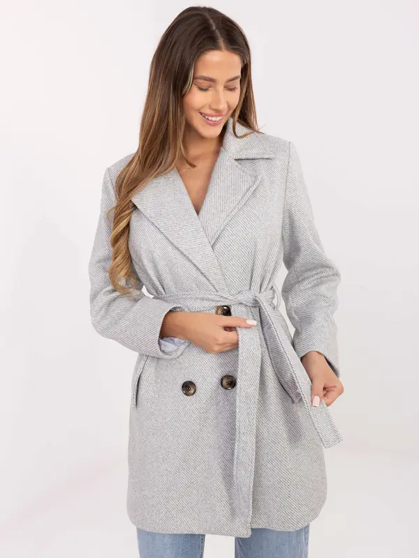 RUE PARIS Coat-IT-PL-A9590.85-light grey