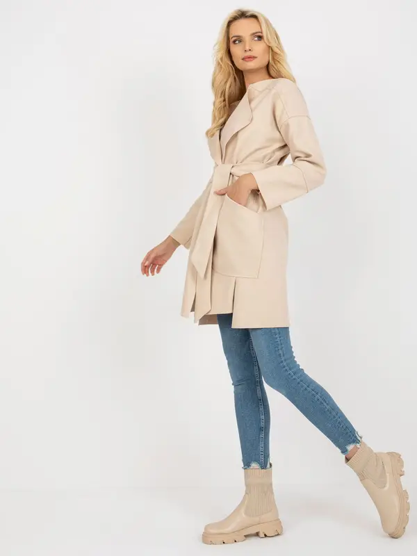 Och Bella Coat-TW-PL-BE-M125.21-light beige