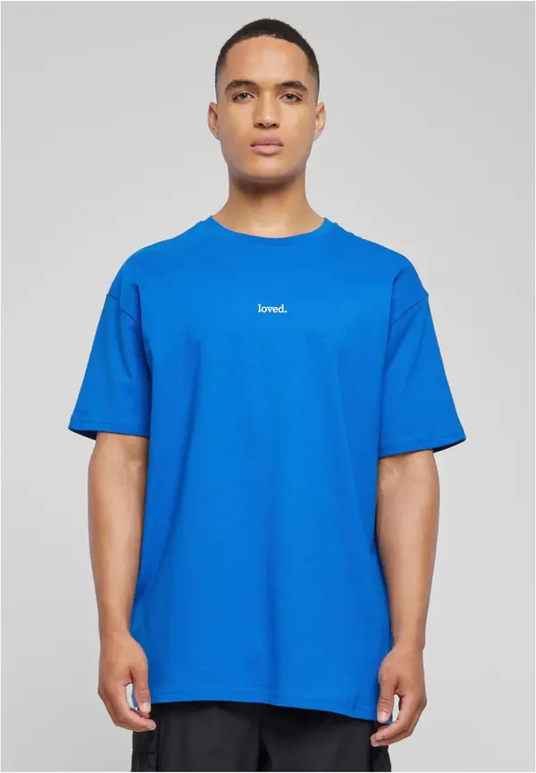 Merchcode Cobalt Blue Love Heavy Oversized T-Shirt