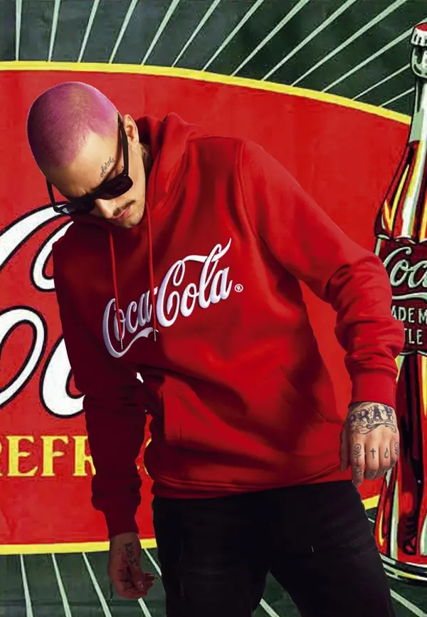 Merchcode Coca Cola Classic Hoody red