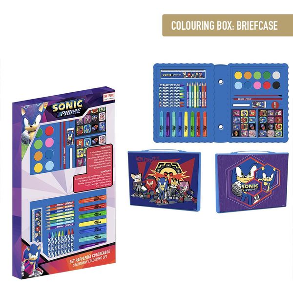 SONIC PRIME COLOURING STATIONERY SET BOX SONIC PRIME