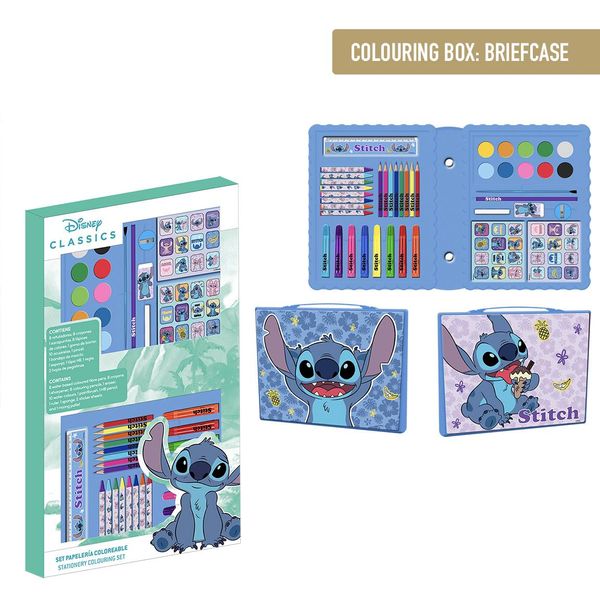 STITCH COLOURING STATIONERY SET BOX STITCH