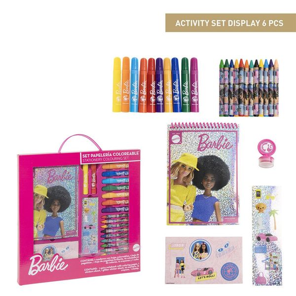 Barbie COLOURING STATIONERY SET DISPLAY BARBIE