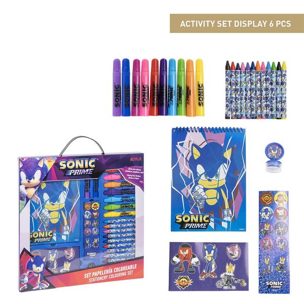 SONIC PRIME COLOURING STATIONERY SET DISPLAY SONIC PRIME