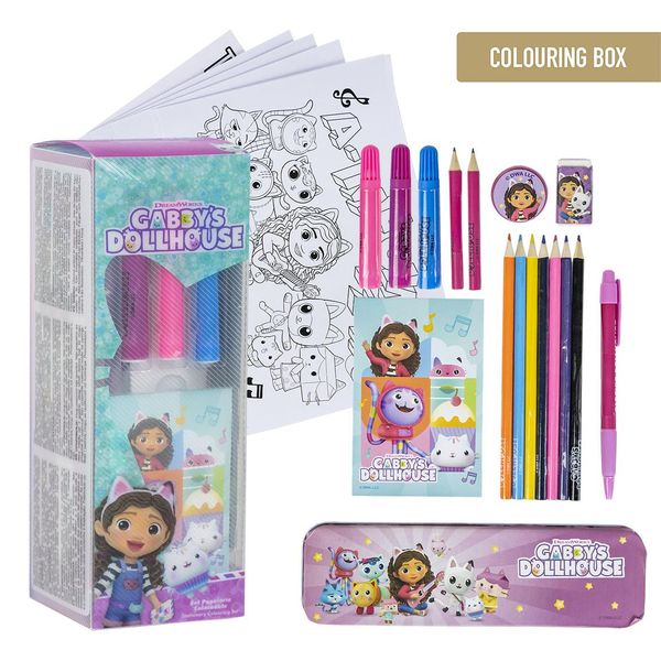 GABBY´S DOLLHOUSE COLOURING STATIONERY SET GABBY´S DOLLHOUSE