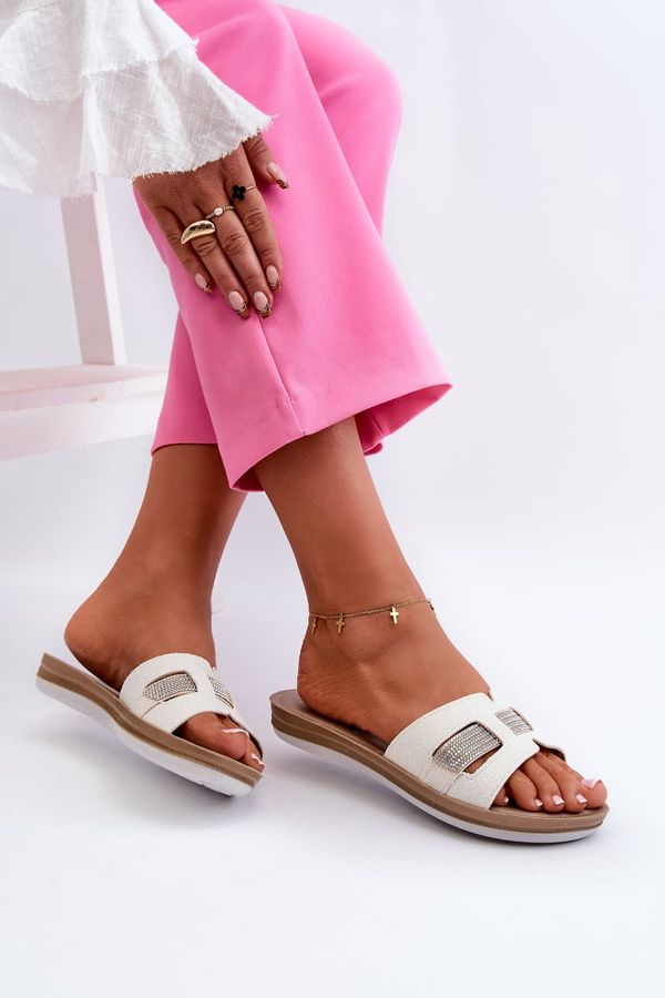 Kesi Comfortable shiny women's flip-flops Inblu BA000050 White