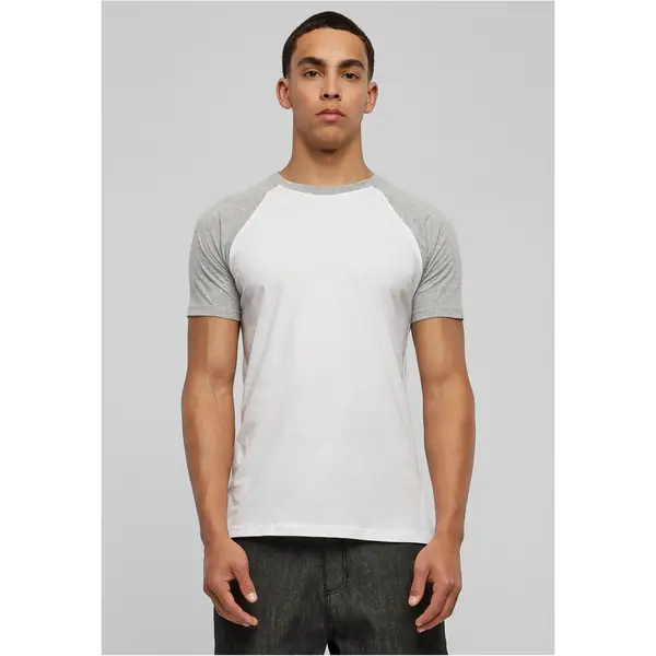 Urban Classics Contrasting raglan t-shirt wht/grey