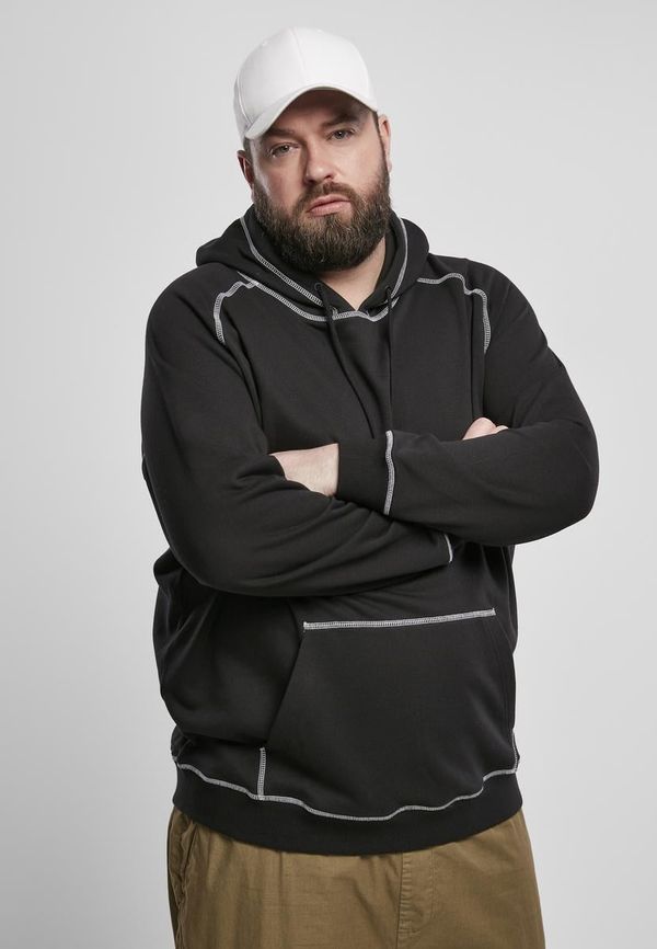 UC Men Contrasting Stitching Hoody Black