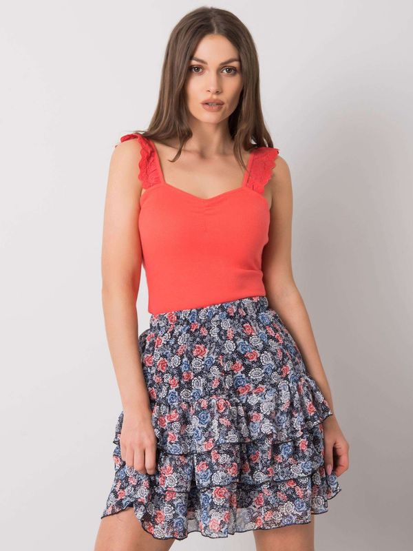 Fashionhunters Coral cotton top