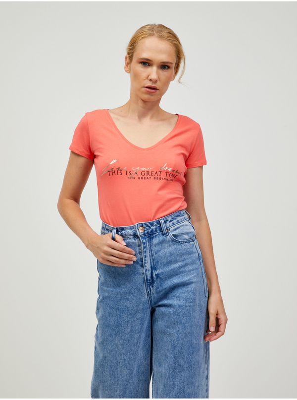 Orsay Coral T-shirt ORSAY