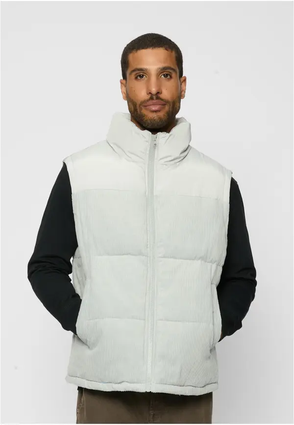 Urban Classics Corded vest made of light asphalt