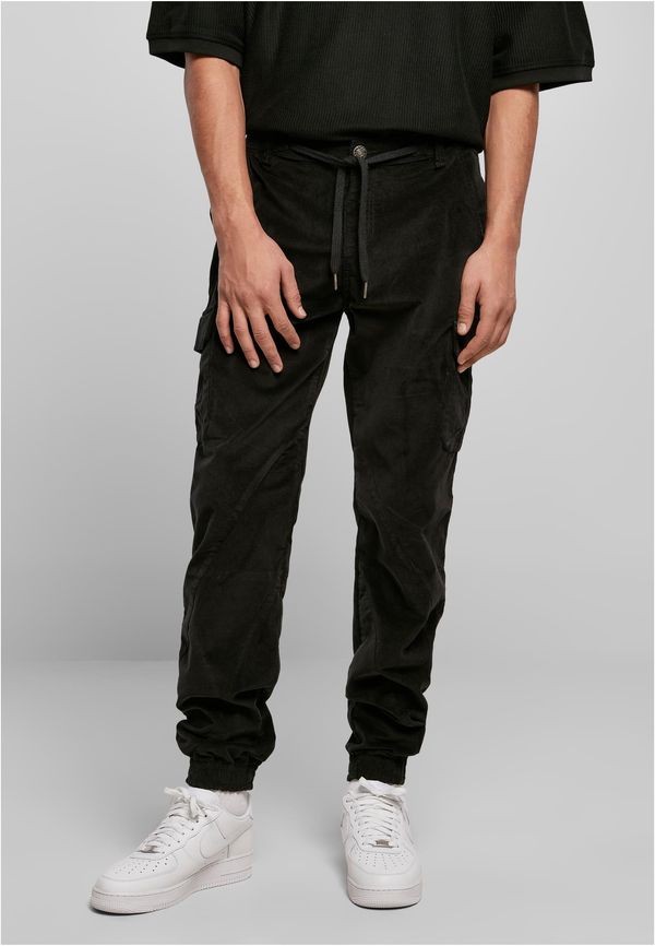 Urban Classics Corduroy Cargo Jogging Pants Black