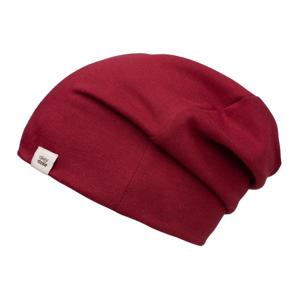 DOKE Cotton DOKE burgundy beanie