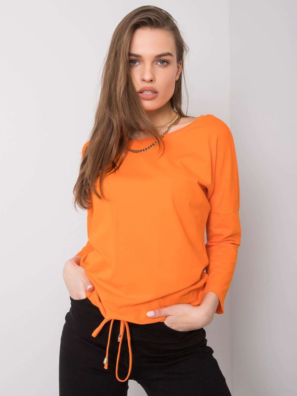 Fashionhunters Cotton orange blouse