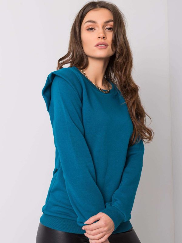 Fashionhunters Cotton sweatshirt RUE PARIS Sea