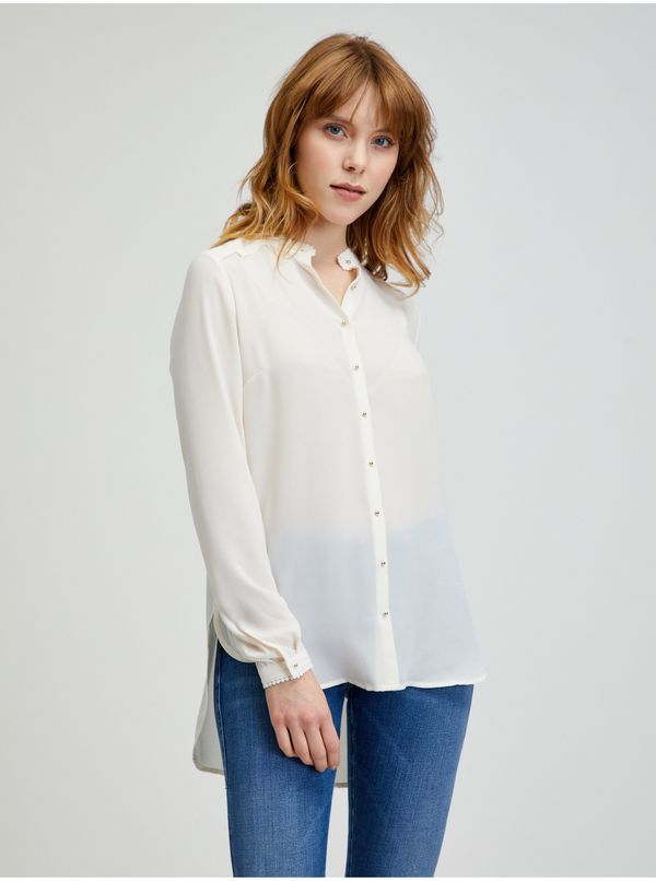 CAMAIEU Cream blouse with extended back CAMAIEU - Ladies