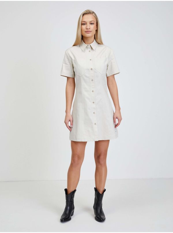 Calvin Klein Cream Ladies Shirt Dress Calvin Klein Jeans - Women