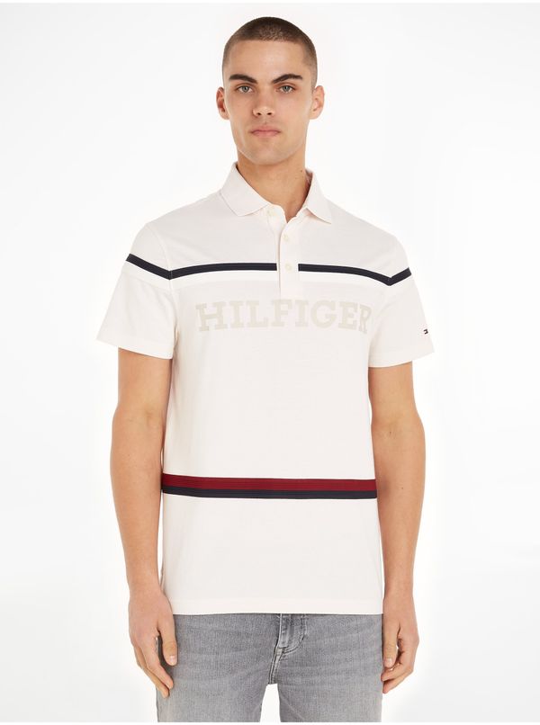 Tommy Hilfiger Cream Mens Polo T-Shirt Tommy Hilfiger - Men