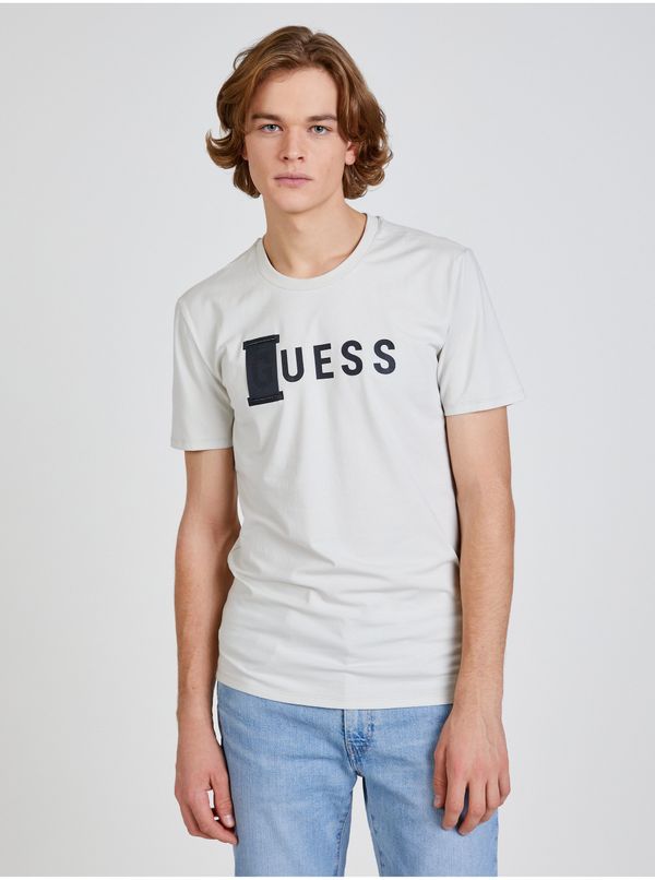 Guess Cream Men's T-Shirt Guess Belty - Men