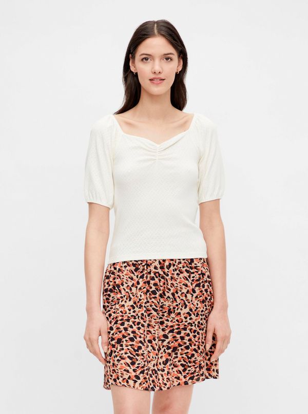 Pieces Cream patterned blouse Pieces Lucy - Women